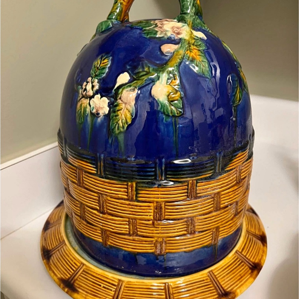Handcrafted Blue and Brown Ceramic Bell